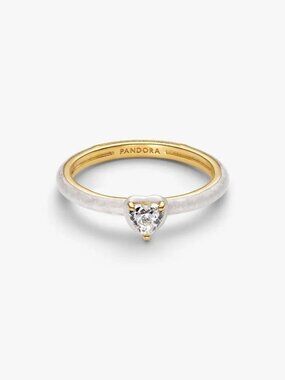 Pandora White Chakra Heart Ring